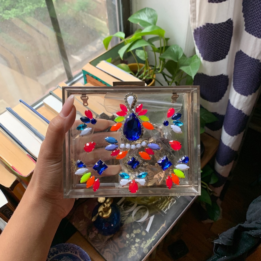 Clear Topshop clutch